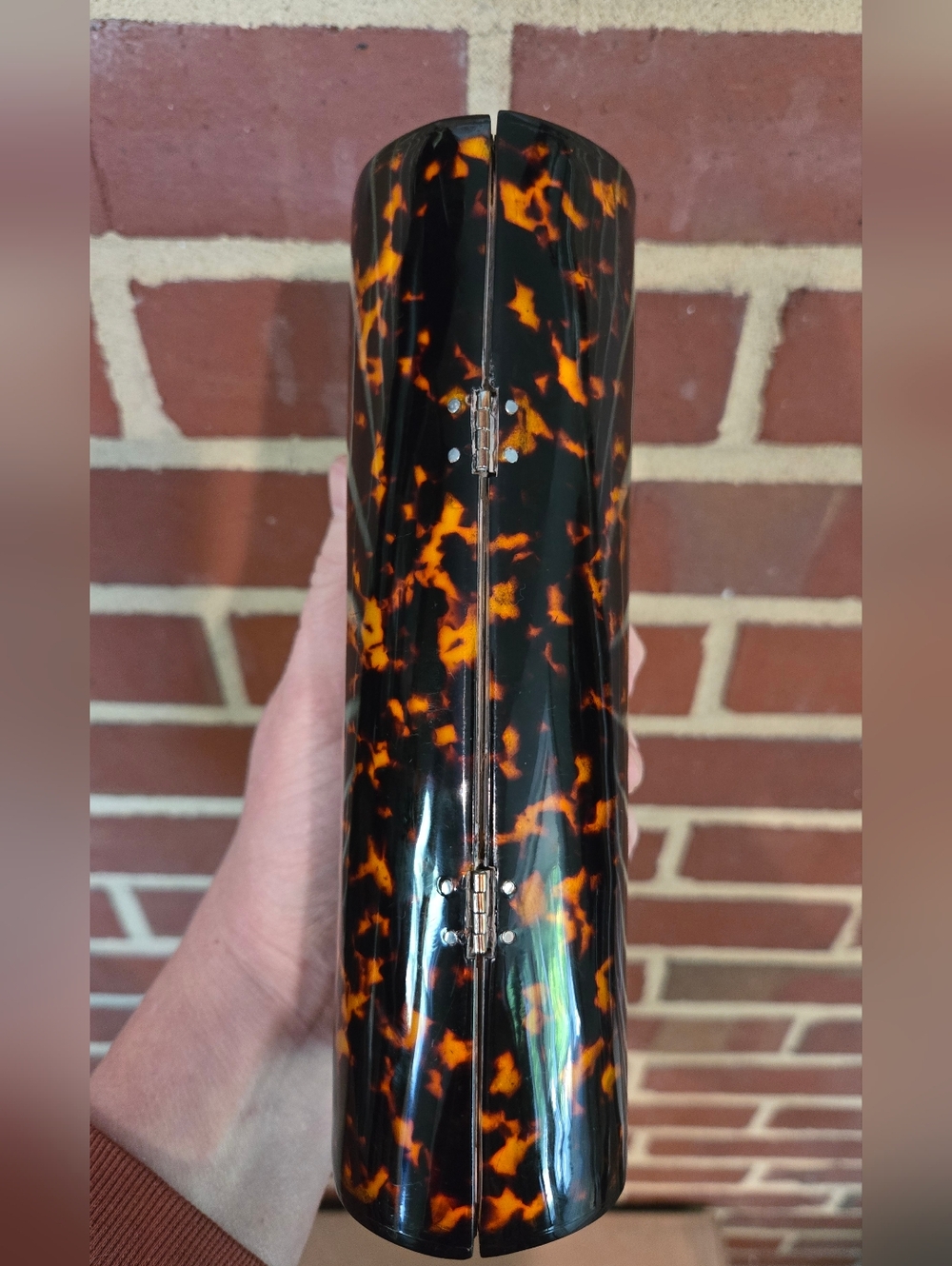 J.Crew Tortoiseshell Acrylic Clutch | Subtle Magnetic Closure | Evening Bag - Picture 9 of 11